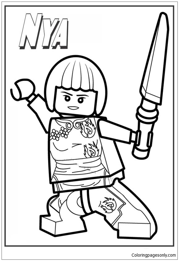 Ninjago Lego Nya Coloring Pages