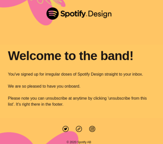 spotify confirmation message