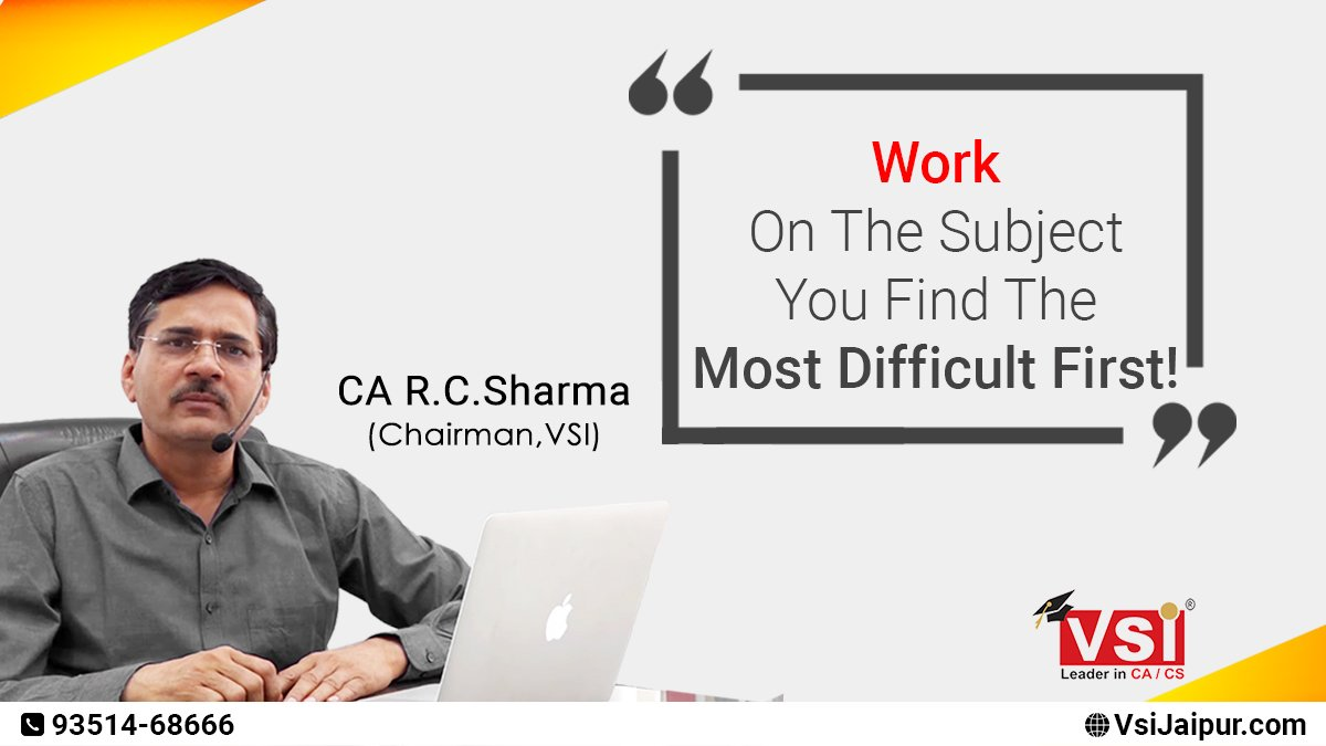 How VSI Best CA Institute in India Prepare their CA Study Plan?