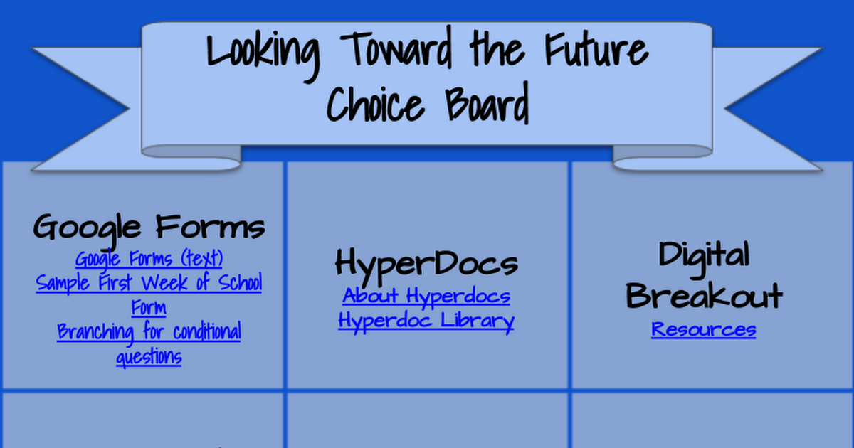 Choice Boards Template