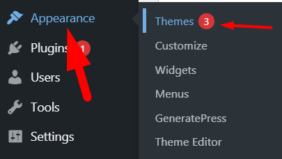 blogging guide: Change themes in WordPress dashboard 1