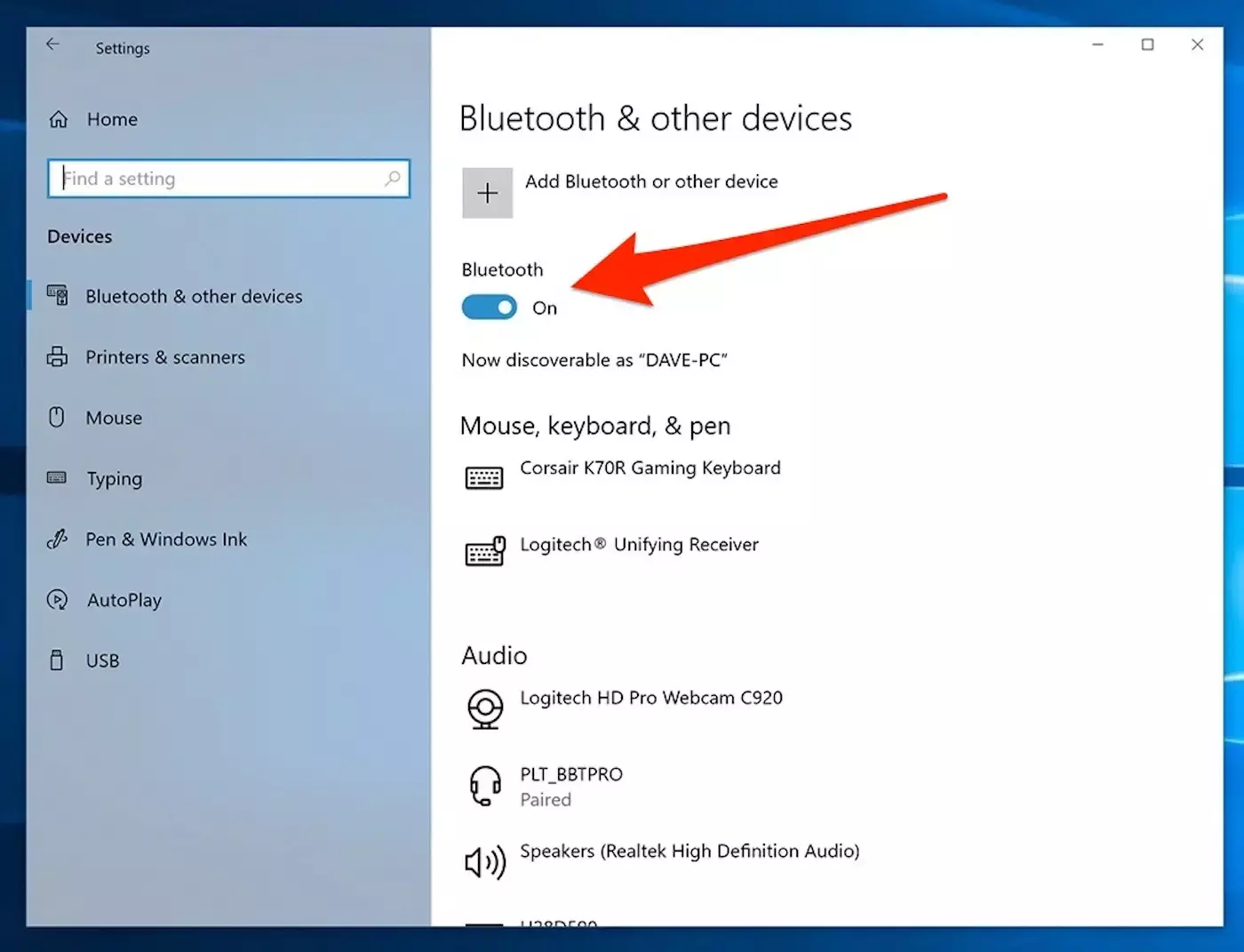 Enable Bluetooth on Laptop