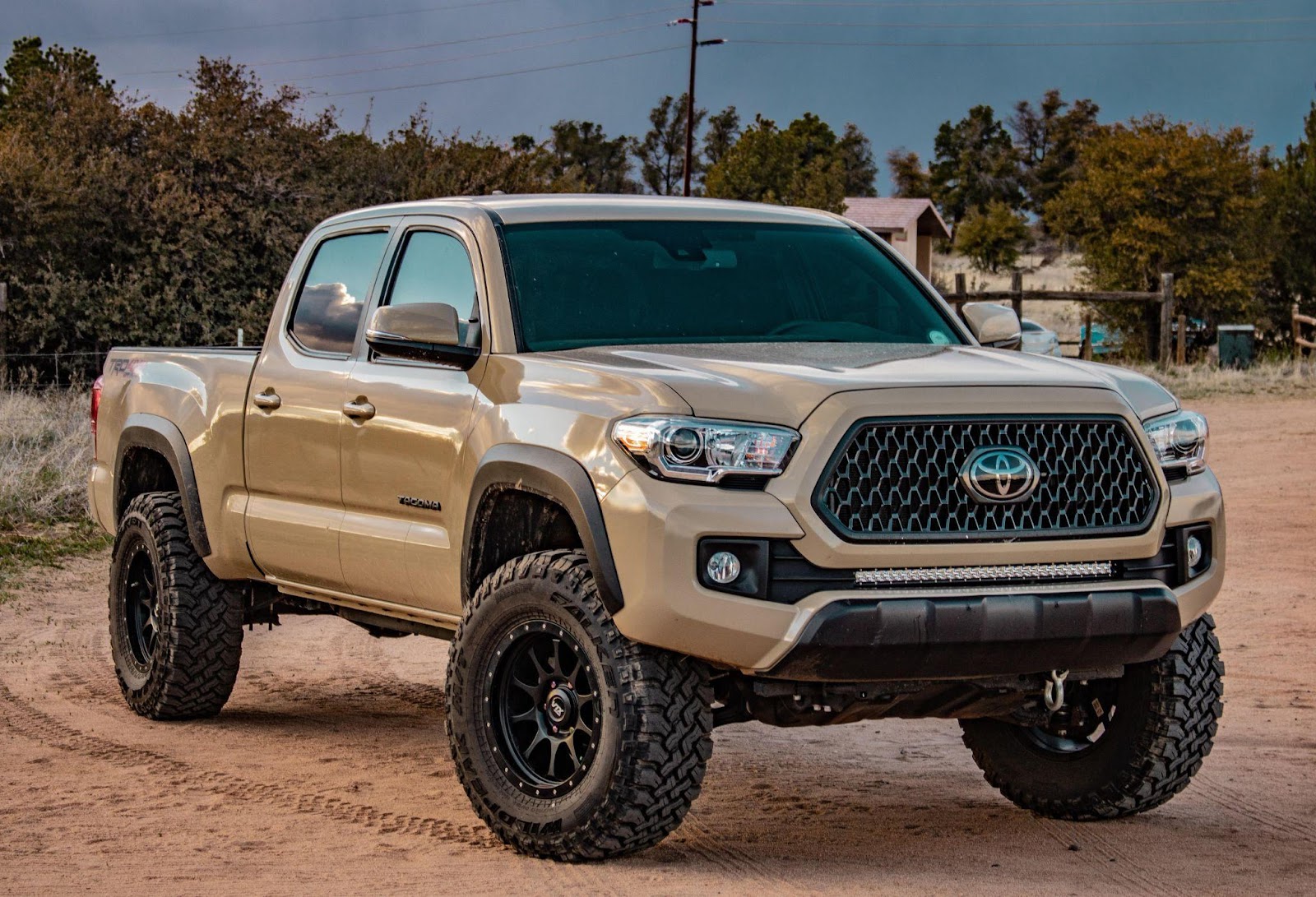 Brown Toyota pickup truck