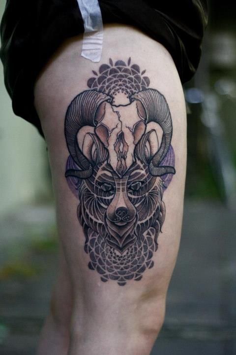 ลายสักแพะขา4