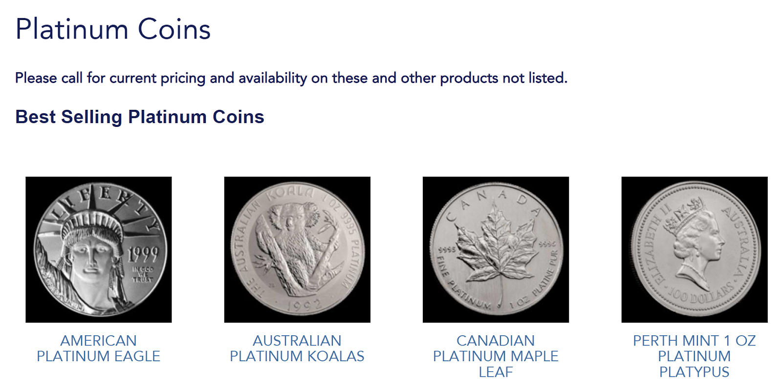 Platinum Coins