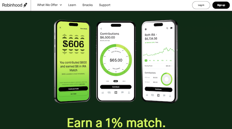 Robinhood home page