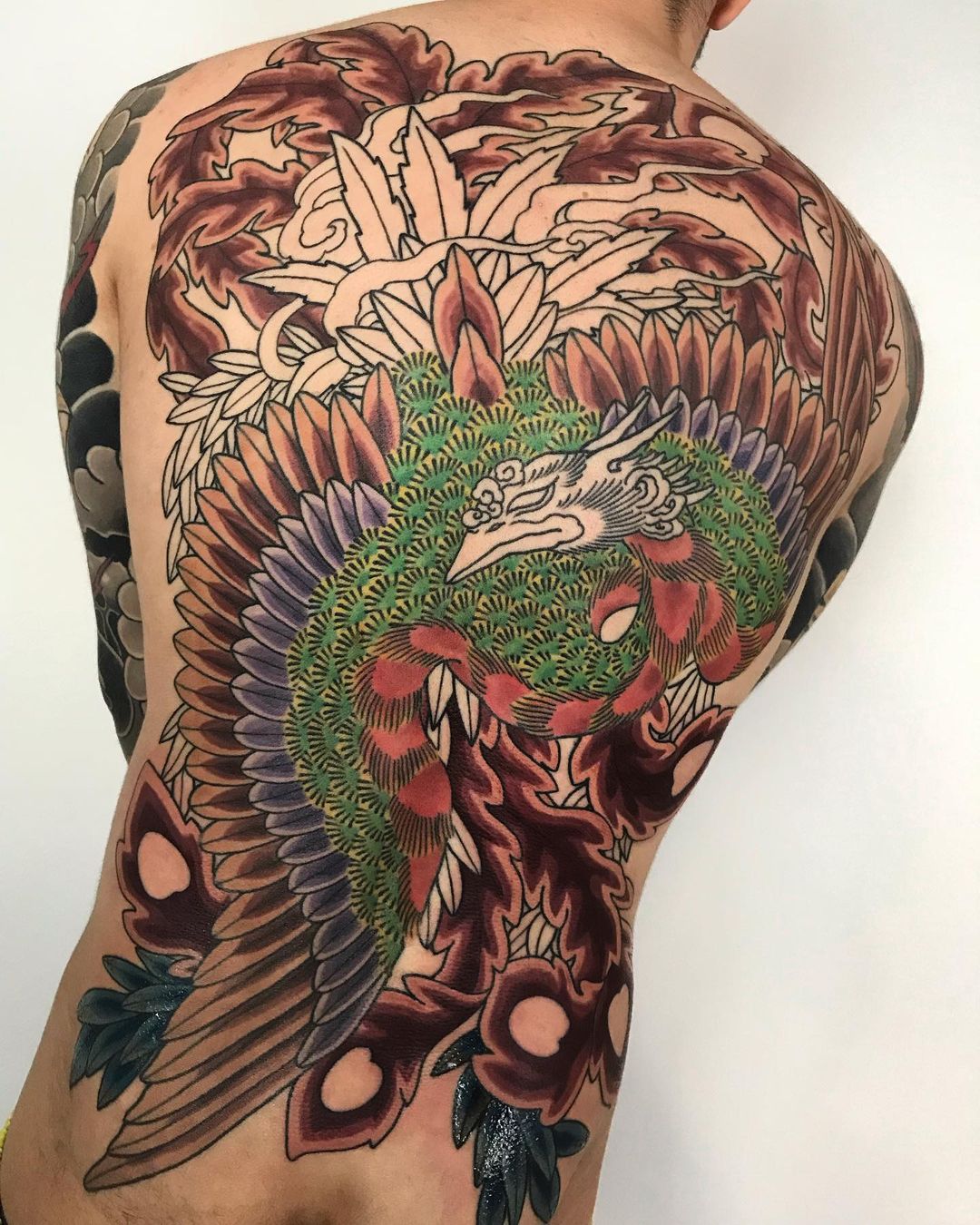 Gorgeous Phoenix Tattoo On Back