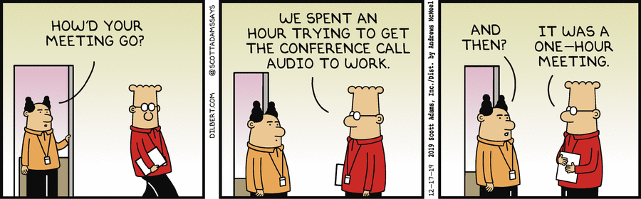 Virtual meeting system comic