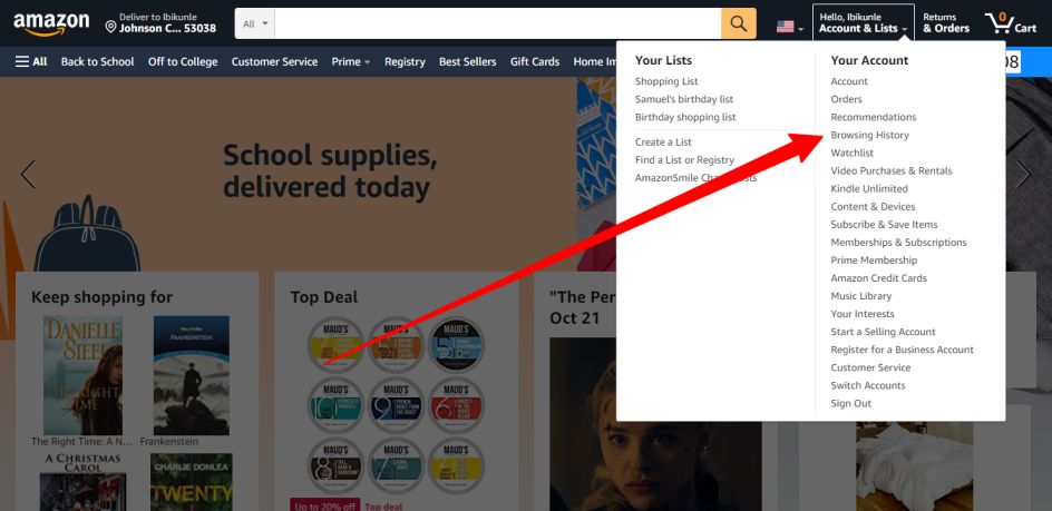 How To Remove Browsing History On Amazon - image 1