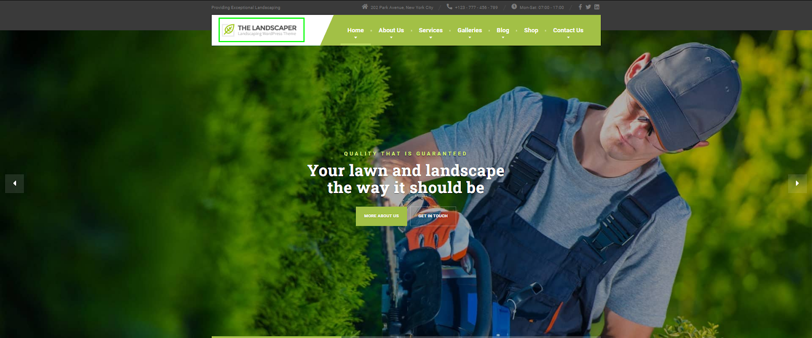 The Landscaper - Lawn and Landscaping WordPress Theme 