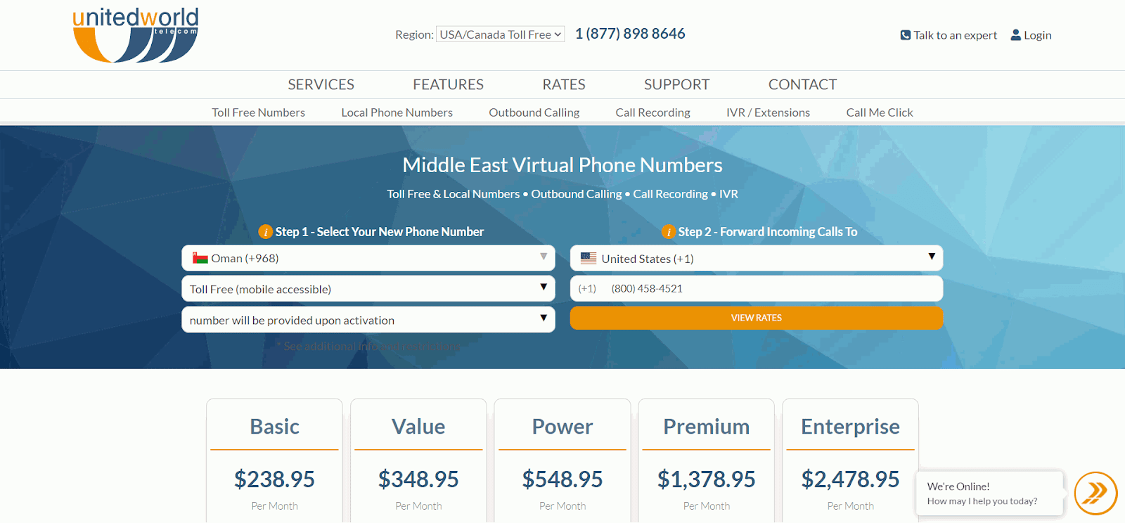 unitedworld Middle east Virtual Phone Number