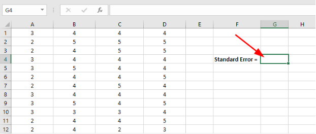 Calculate standard error in Excel. Source: uedufy.com