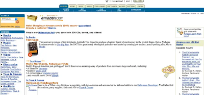 Página de Amazon en el año 1999