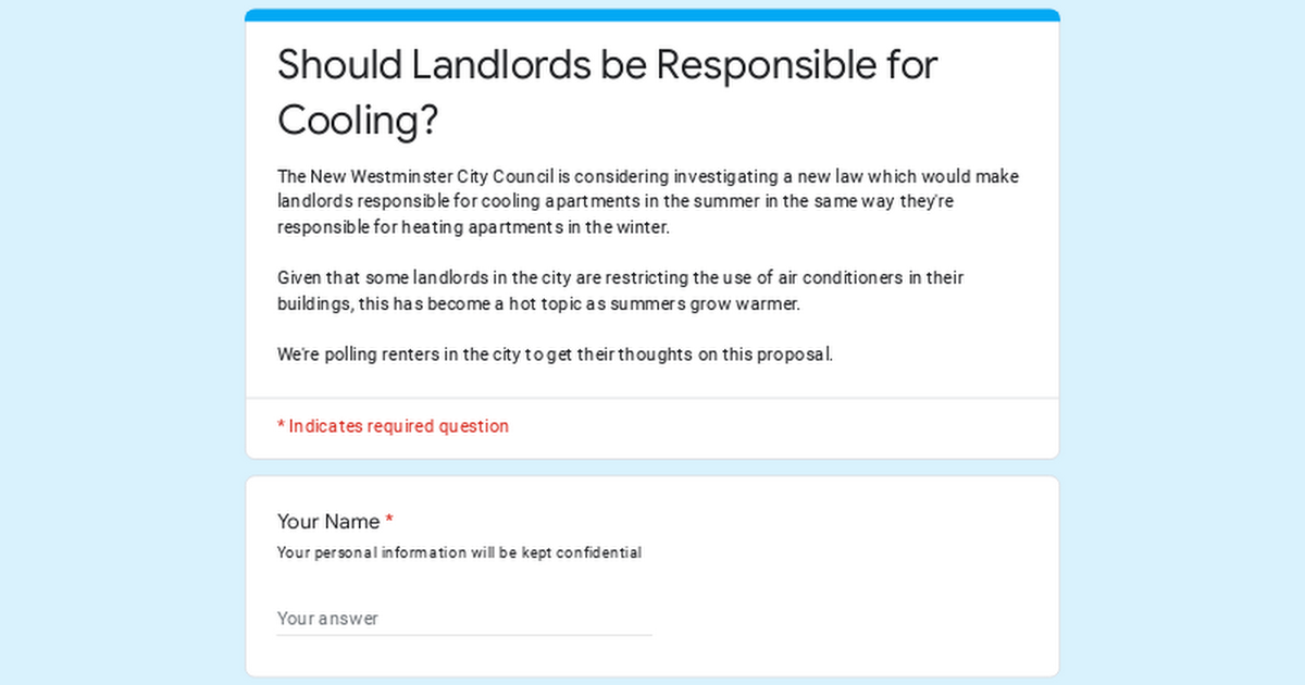 We Need Your Input: Apartment Cooling By-Law