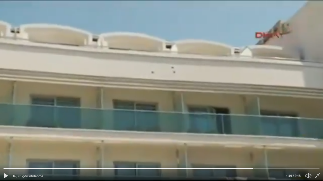 (3) Hey Twitter'da: "Marmaris mahkemesinde bilime savaş açtılar! Fiziği, adaletin yanına gömdüler! Askerlere, mermileriniz havada takla attı, havada geriye dönerek ters taraftan arabalara girdi dediler. Polisleri şehit eden turistleri öldürmek için ateş 