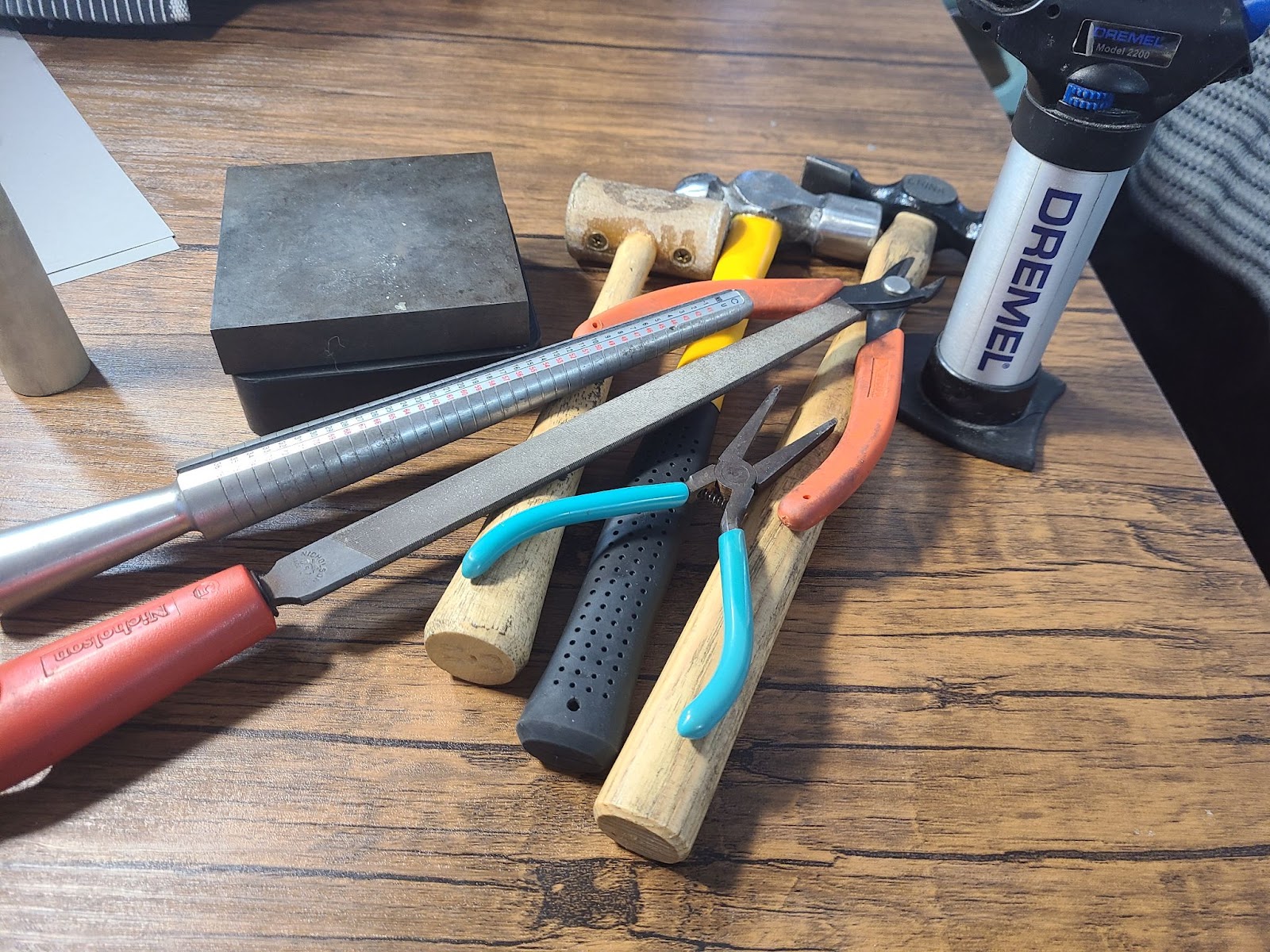 tools needed to hammer a silver ring