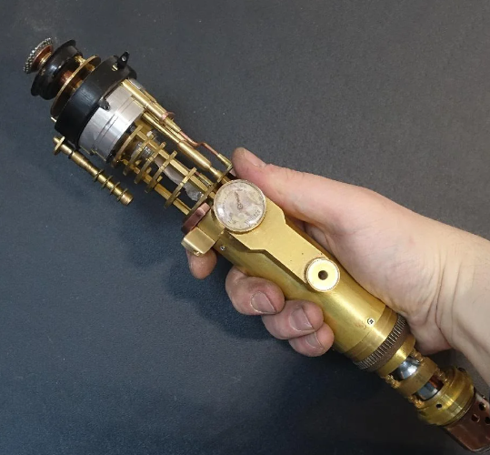 steampunk saber with attractive design features