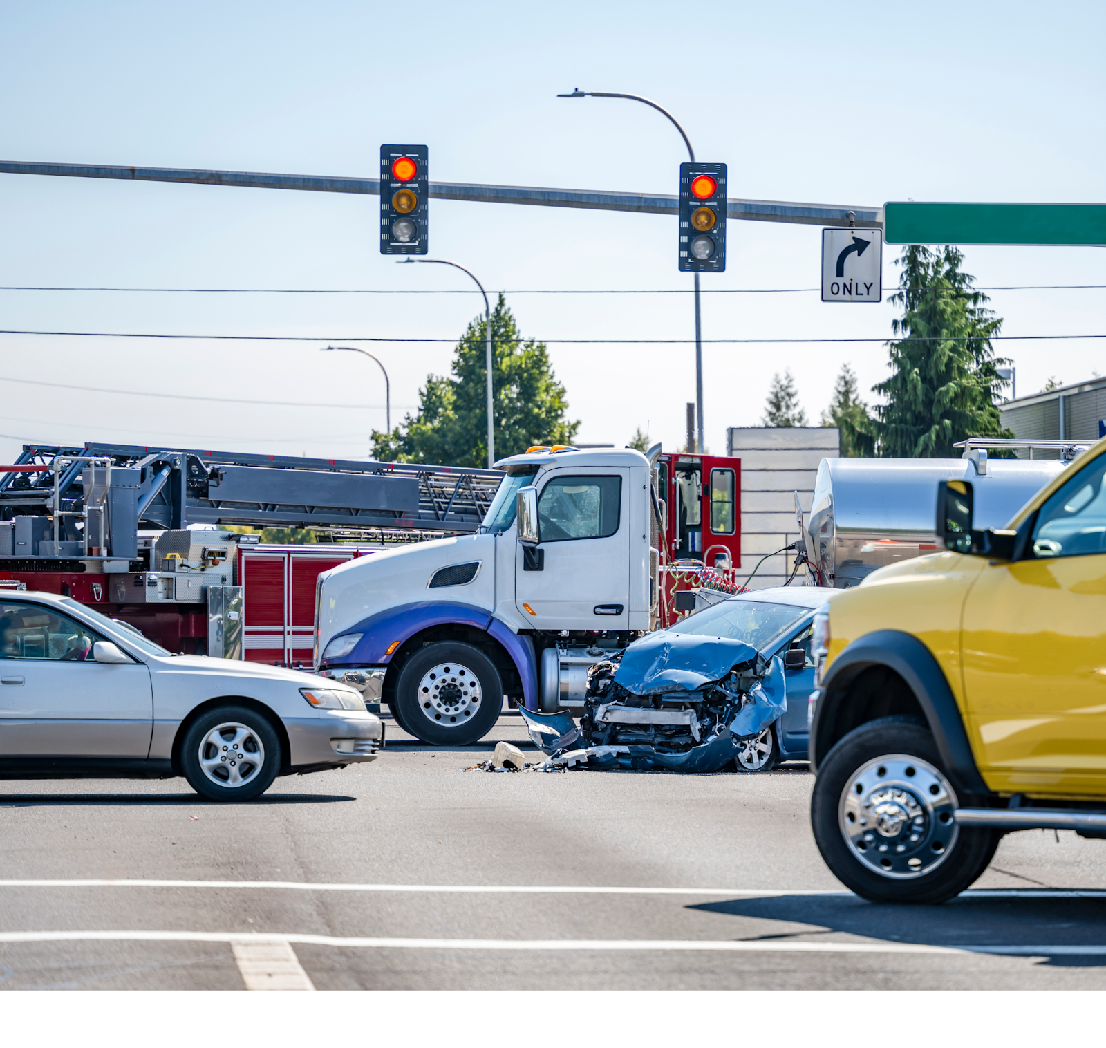 long haul drivers in a trucking accident 