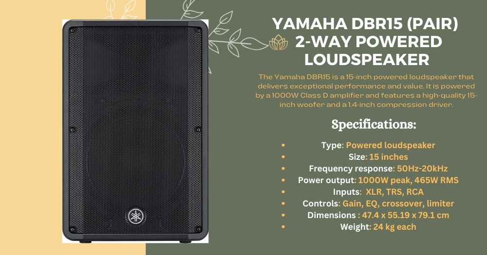 Yamaha DBR15 (Double) 2-WAY Powered Double DJ Speaker