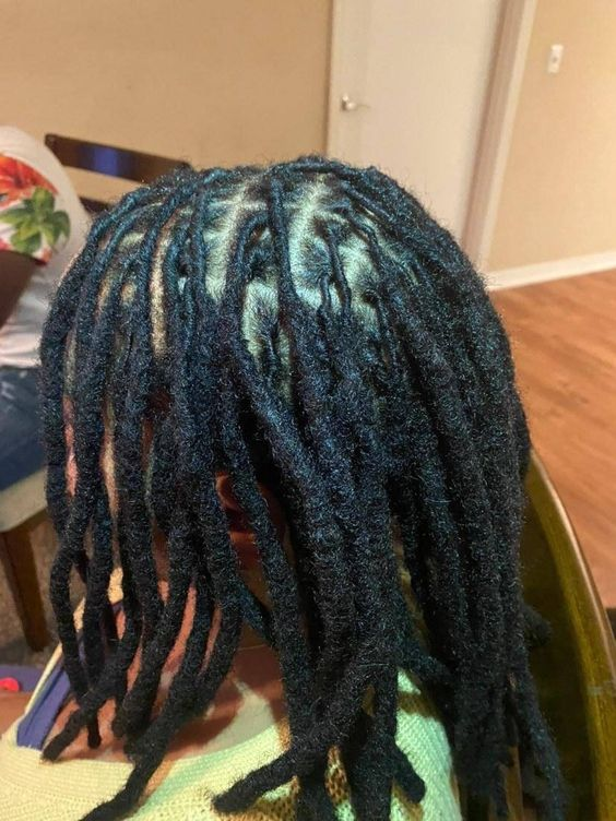 a picture showing black dreadlocks with extension