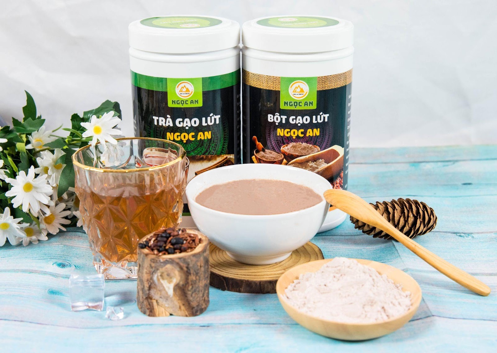 Combo bột và trà gạo lứt thực dưỡng Ngọc An