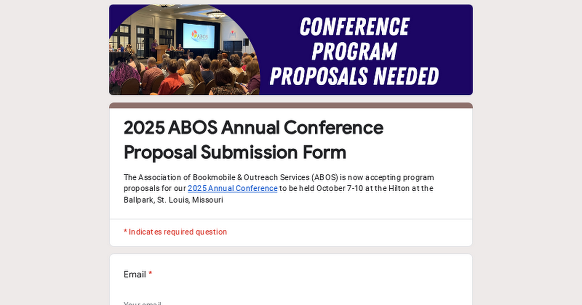 2024 ABOS Annual Conference Proposal Submission Form