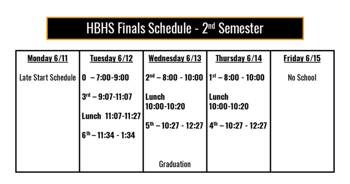 HBHS Finals Schedule - Google Docs