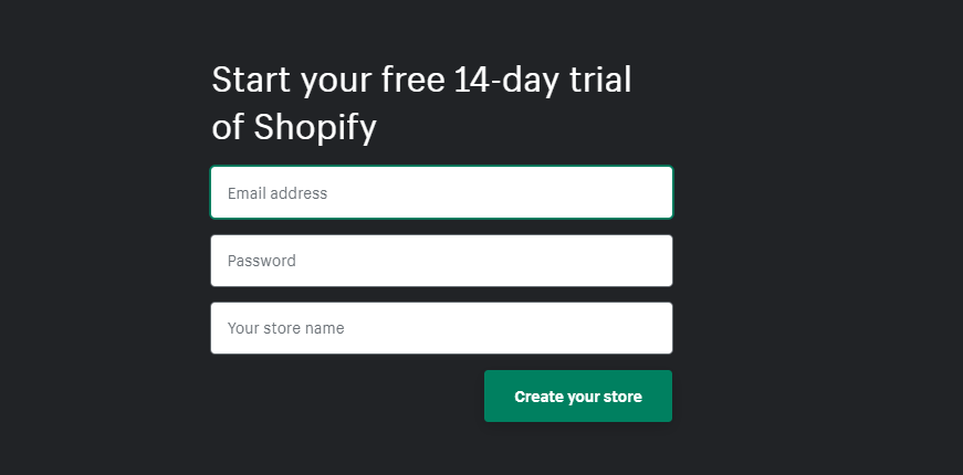 shopify free trial