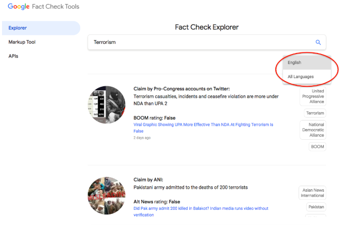 Spotlight: Google's Fact Check Explorer &amp; Markup Tool | Blog | Hive Mind
