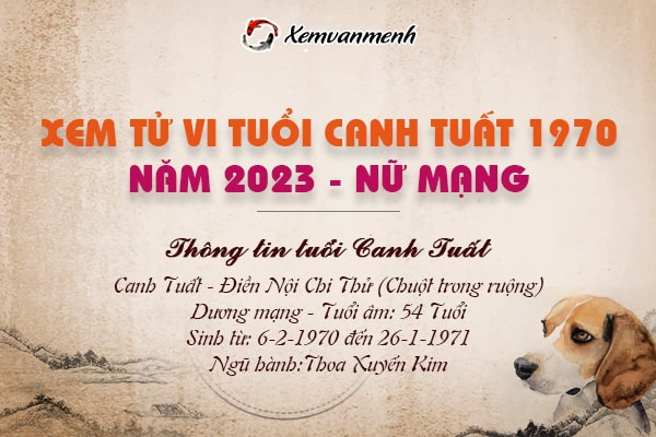 Tử vi tuổi Canh Tuất nữ mạng năm 2023