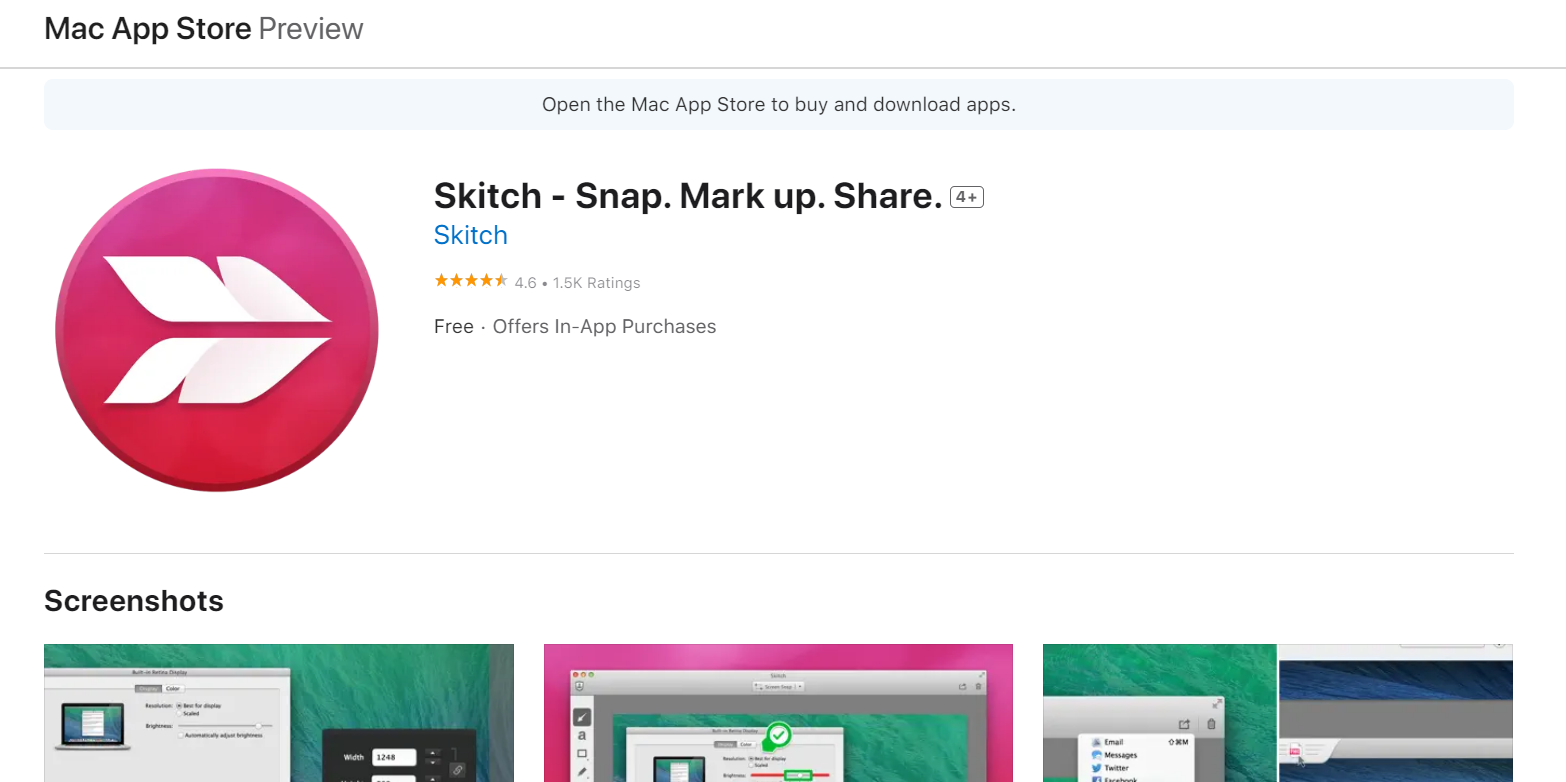10 Free Snipping Tools for Mac and Windows PC -skitch