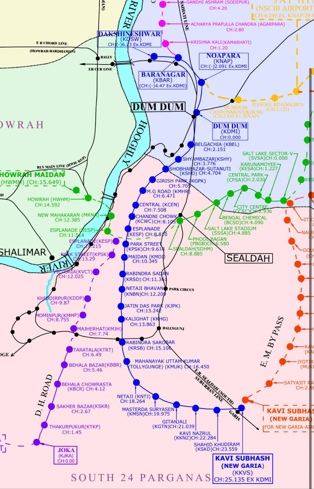 kolkata metro route map