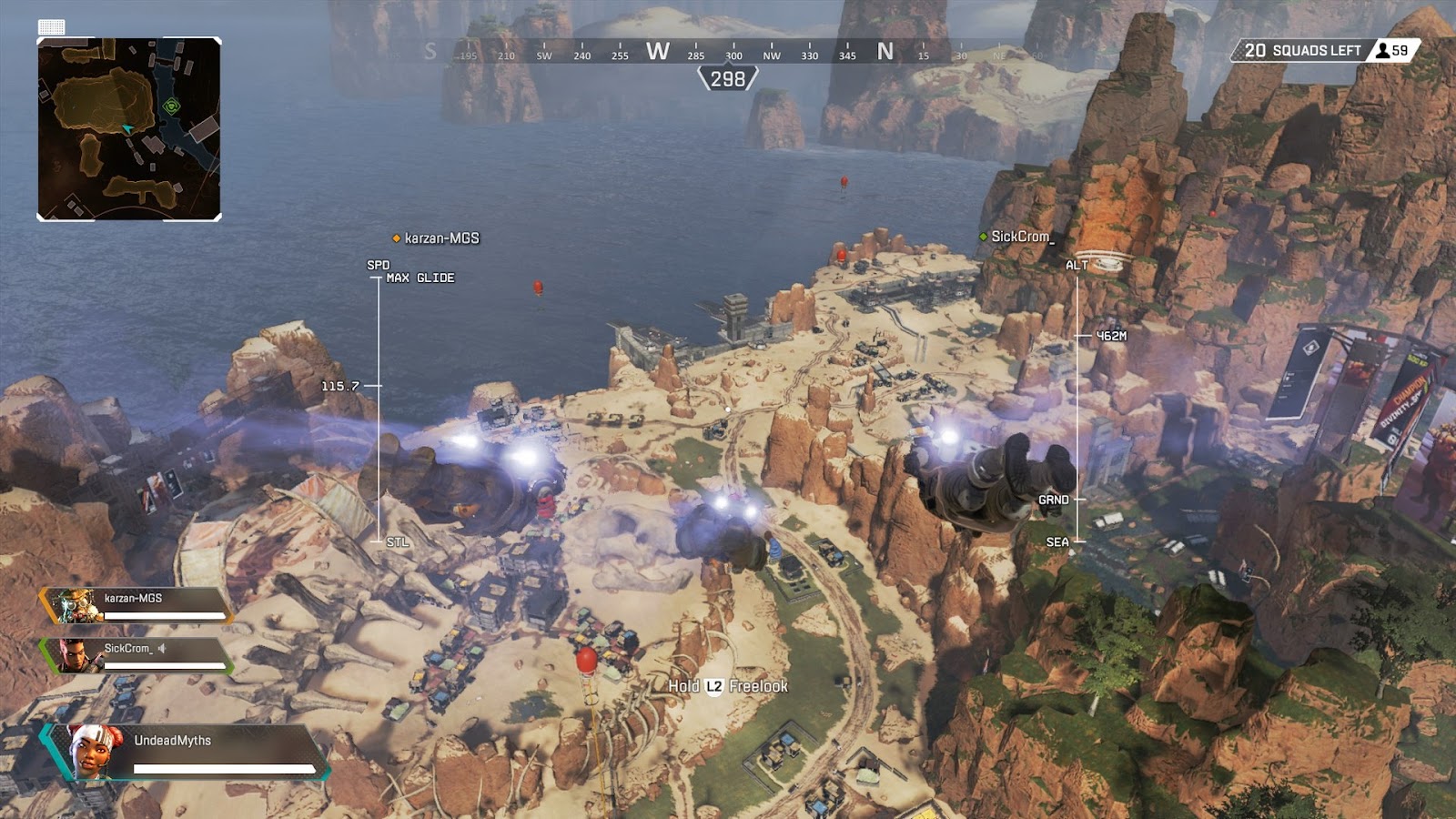 dropping in in apex legends