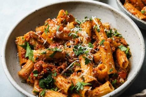 Cauliflower & Mushroom Bolognese | Lindsey Eats