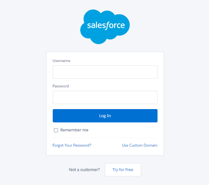 Log in to your Salesforce account