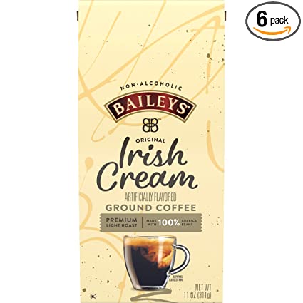 Baileys Irish Cream Ground Coffee (11 oz Bag, Pack of 6)