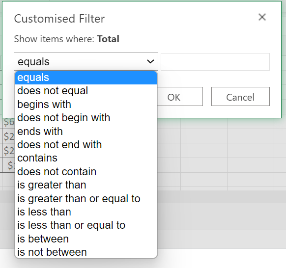 Use custom filters