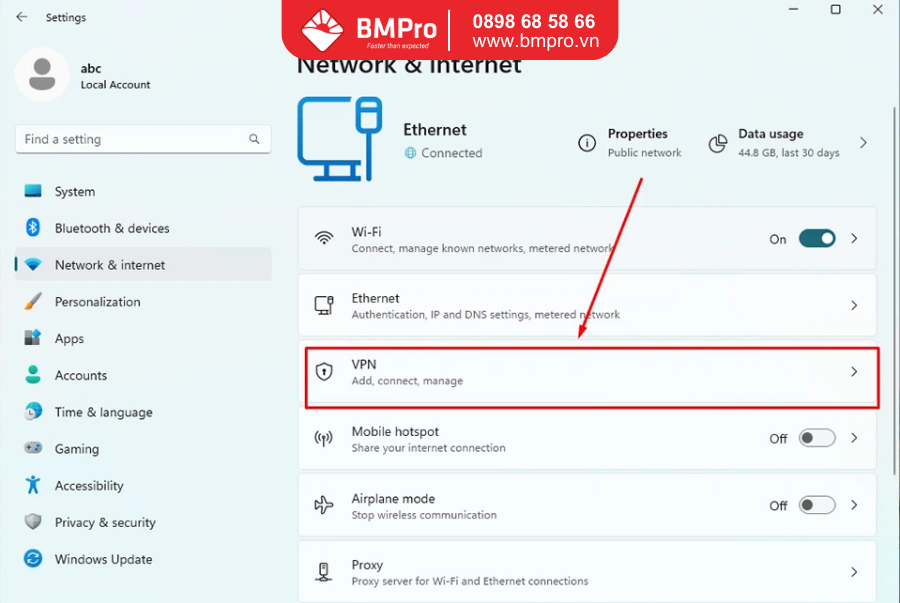 Cách thiết lập VPN trong Windows 11