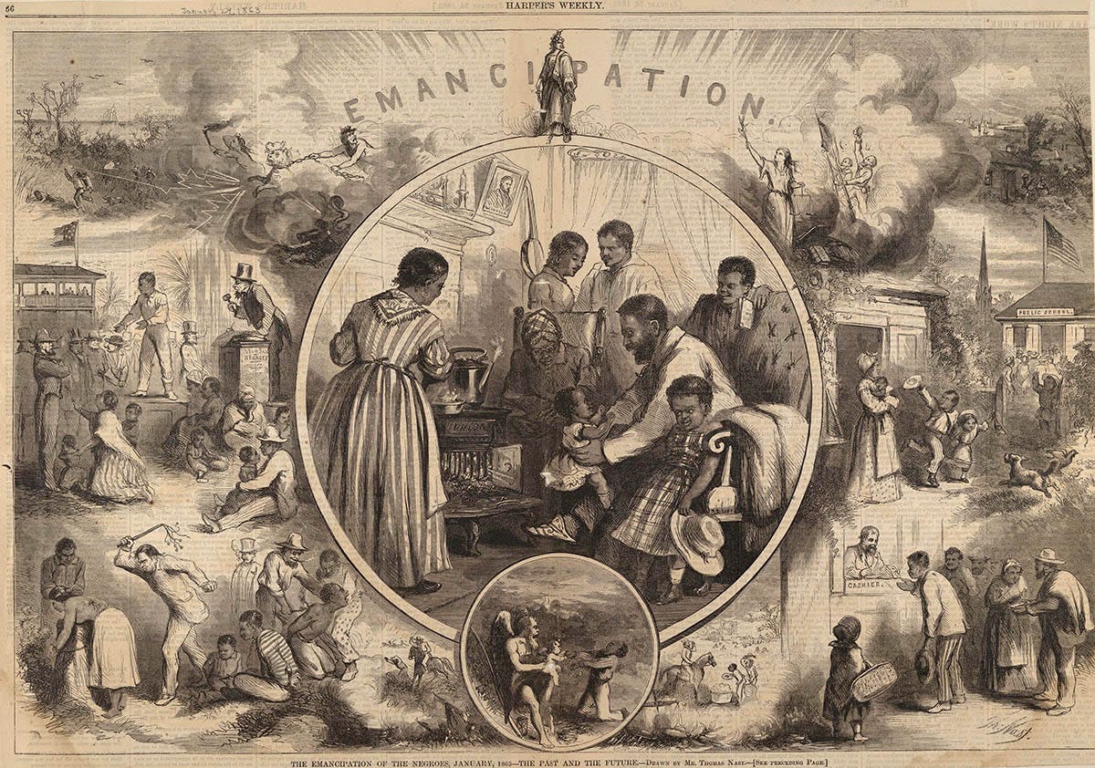 thomas nast emancipation 1863