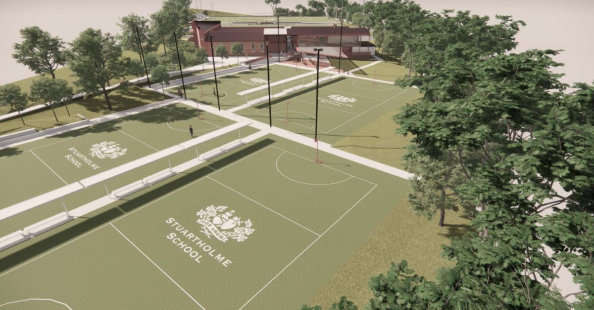 Proposed sports precinct aerial view  