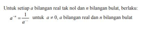 Bilangan Pangkat Negatif