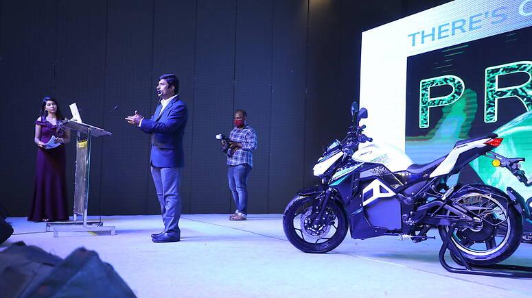 Mohan Ramasamy and his electric motorcycle