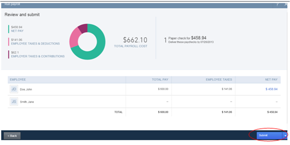 How to create one-time payroll check-5