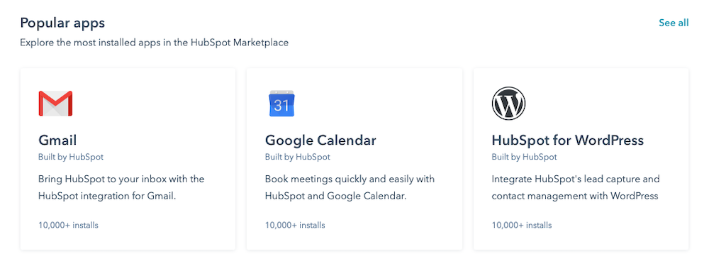 App Marketplace from HubSpot
