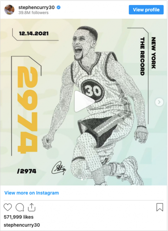Publication Instagram de Stephen Curry