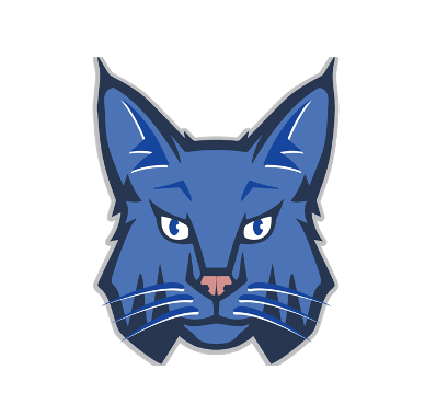 blue bobcat head