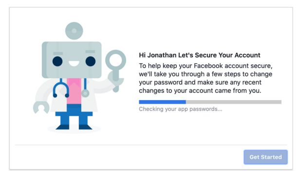 Facebook security check