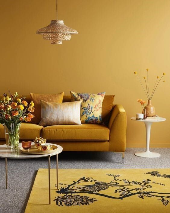 Yellow as a Color therapy space 