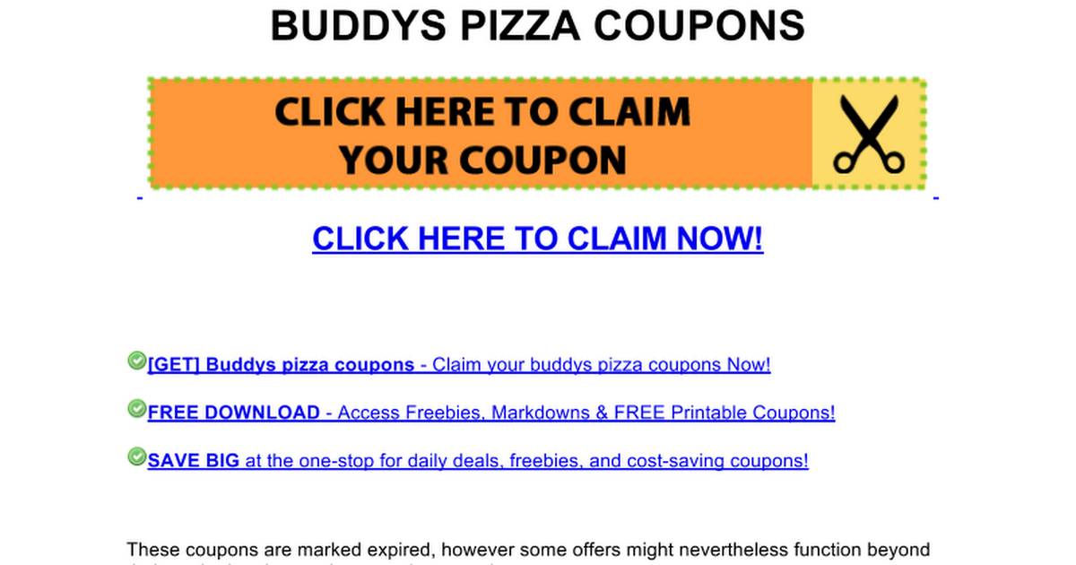 buddys pizza coupons Google Docs