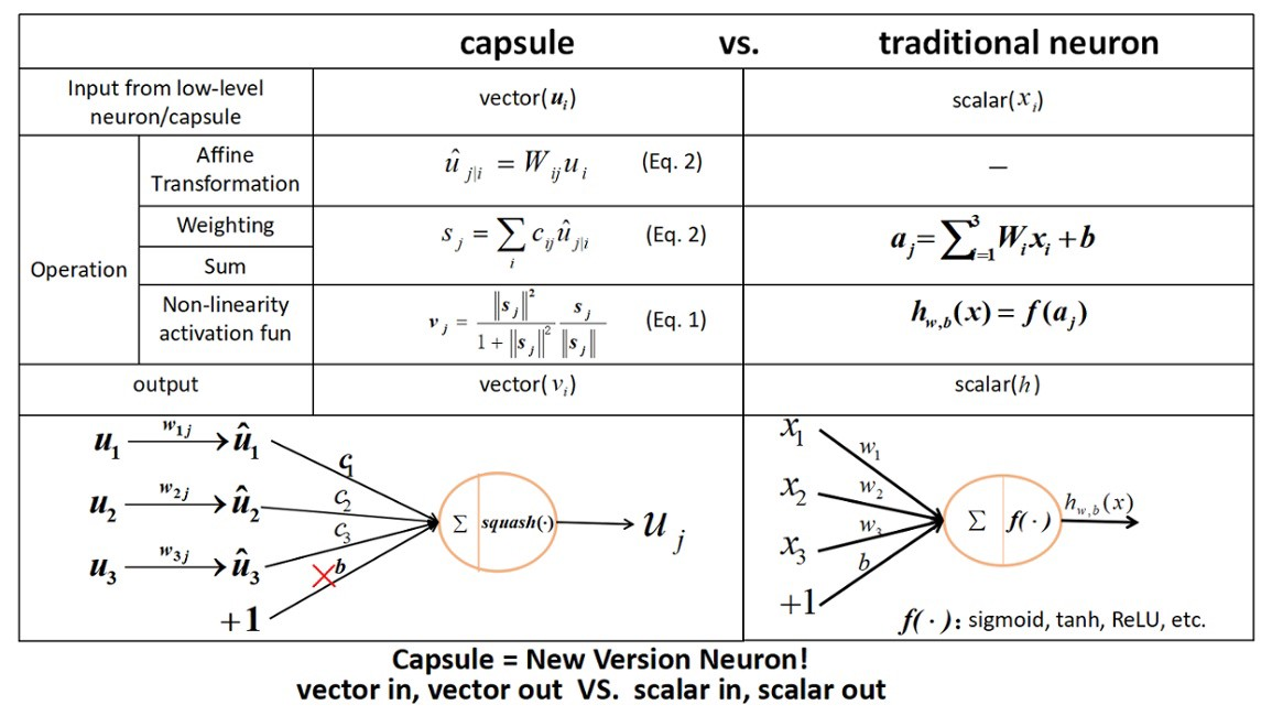 Capsule vs Artificial Neuron